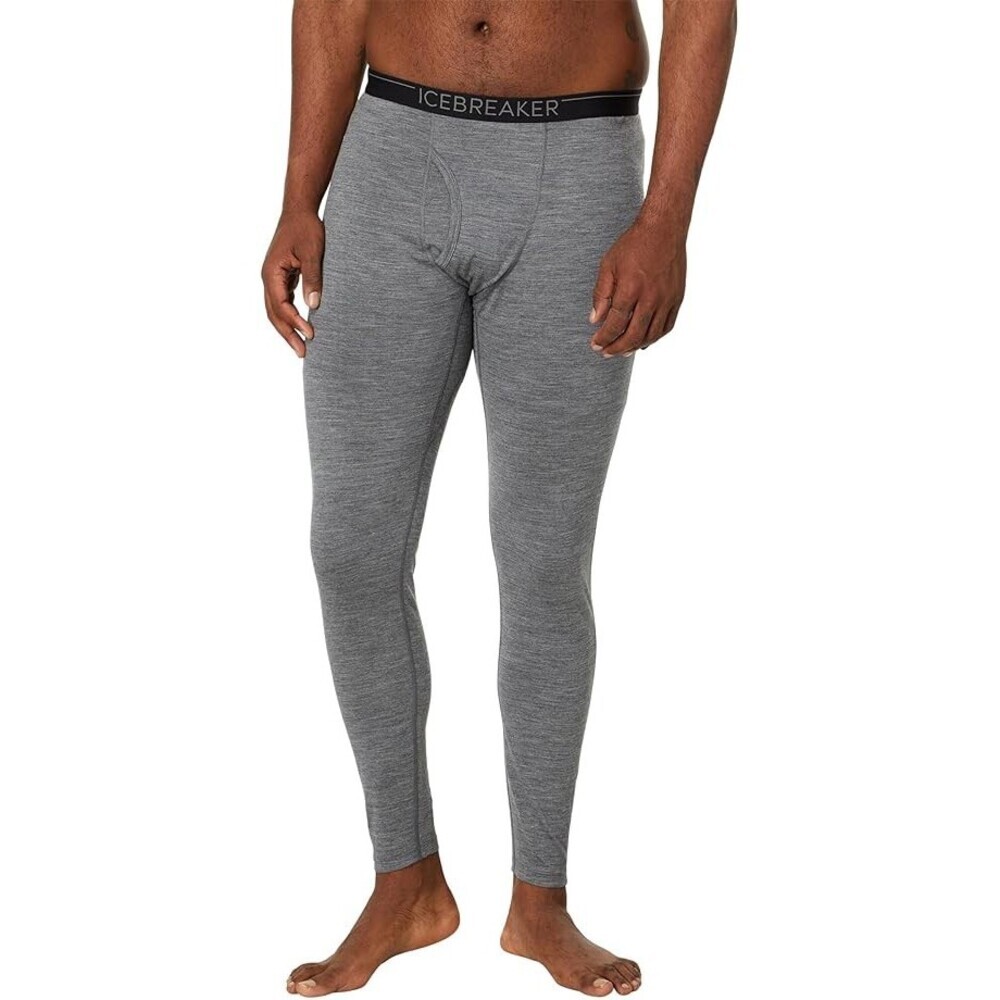Icebreaker 200 Oasis Leggings Men's M Gray 100% Merino Wool Skinny Leg ERK1999